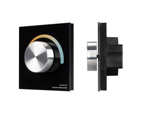 Основное фото Панель Arlight Smart-P20-Mix-G-IN Black (12-24V, 4x3A, Rotary, 2.4G) 033762: Купить в Интернет магазин освещения GCSVET.RU