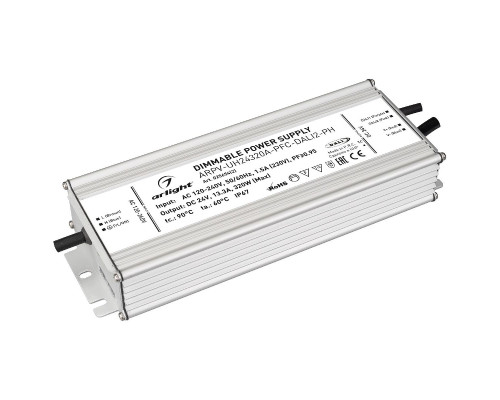 Основное фото Сетевой адаптер Arlight ARPV-UH24320A-PFC-DALI2-PH (24V, 13.3A, 320W, IP67) 025654(2): Купить в Интернет магазин освещения GCSVET.RU