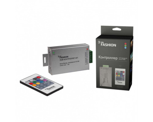 Основное фото Контроллер для светодиодной RGB ленты ЭРА RGBcontroller-12-A01-RF C0043982: Купить в Интернет магазин освещения GCSVET.RU