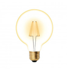 Филаментная лампа светодиодная (UL-00002359) Uniel E27 6W 2250K прозрачная LED-G95-6W/GOLDEN/E27 GLV21GO