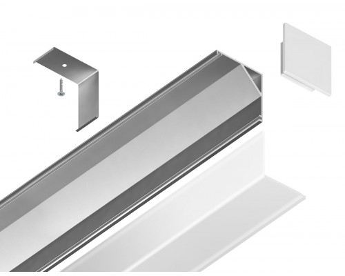 Дополнительное фото Алюминиевый угловой профиль Ambrella Light Alum Profile GP2150AL: Купить в Интернет магазин освещения GCSVET.RU