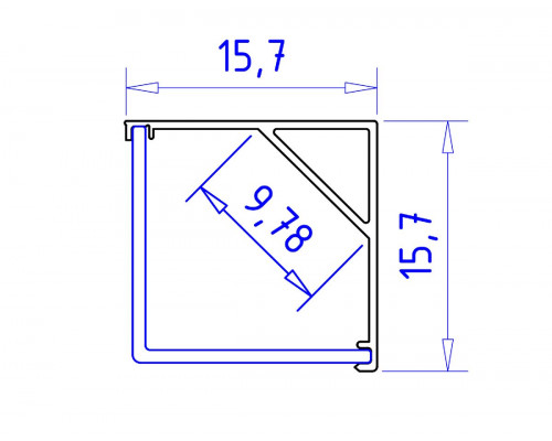 Дополнительное фото Алюминиевый угловой профиль Ambrella Light Alum Profile GP2150AL: Купить в Интернет магазин освещения GCSVET.RU