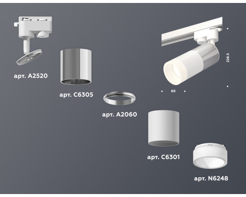 Дополнительное фото Светильник трековый (однофазный) Ambrella Light Track System XT6301051 (A2520, C6305, A2060, C6301, N6248): Купить в Интернет магазин освещения GCSVET.RU