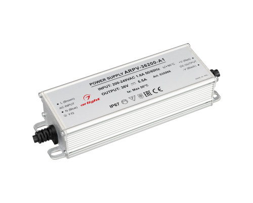 Основное фото Сетевой адаптер Arlight ARPV-36200-A1 (36V, 5.55A, 200W) 035966: Купить в Интернет магазин освещения GCSVET.RU