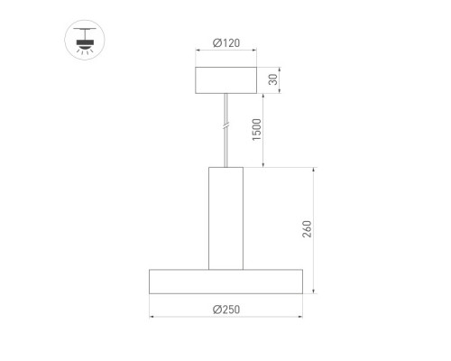 Дополнительное фото Светильник подвесной Arlight SP-Eric-R250-8W Warm3000 035930: Купить в Интернет магазин освещения GCSVET.RU