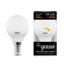 Светодиодная лампа для диммера Gauss E14 7W 3000K матовая 105101107-D