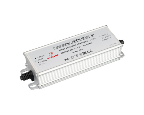 Основное фото Сетевой адаптер Arlight ARPV-48200-A1 48V 4.2A 200W IP67 034690: Купить в Интернет магазин освещения GCSVET.RU