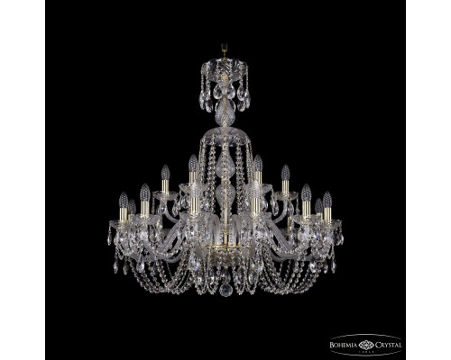 Основное фото Люстра подвесная Bohemia Ivele Crystal 1402/12+6/300/XL-90 G: Купить в Интернет магазин освещения GCSVET.RU