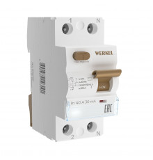 Устройство защитного отключения 1P+N 40 A 30 mА АС 6 kА Werkel W912P406 4690389193101 a062443