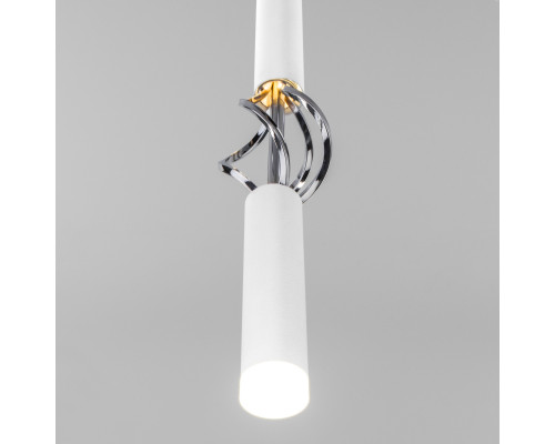 Дополнительное фото Светильник подвесной LED Eurosvet Lance 50191/1 LED белый/хром: Купить в Интернет магазин освещения GCSVET.RU