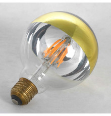 Ретро лампа Lussole LOFT Е27 6W 2600K золото шар прозрачный GF-L-2107