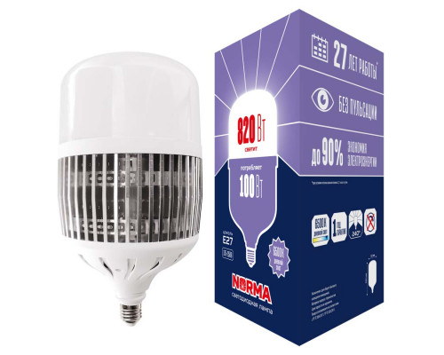 Основное фото Светодиодная лампочка Volpe  LED-M80-100W/6500K/E27/FR/NR: Купить в Интернет магазин освещения GCSVET.RU