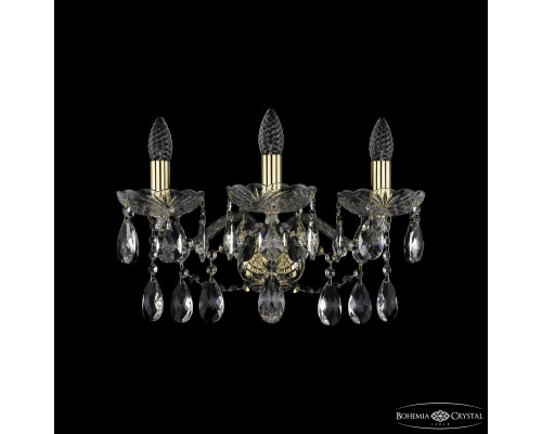 Основное фото Настенный светильник Bohemia Ivele Crystal 1413B/3/165/XL G: Купить в Интернет магазин освещения GCSVET.RU