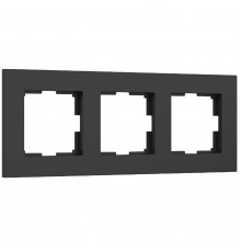 Рамка на 3 поста Werkel Slab черный матовый W0032908 4690389193422 a062801