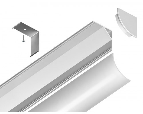 Дополнительное фото Алюминиевый угловой профиль Ambrella Light Alum Profile GP2100WH: Купить в Интернет магазин освещения GCSVET.RU