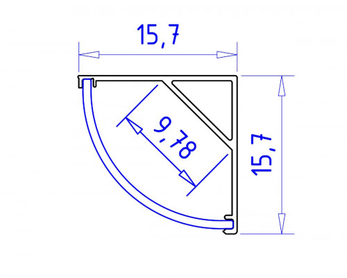 Дополнительное фото Алюминиевый угловой профиль Ambrella Light Alum Profile GP2100WH: Купить в Интернет магазин освещения GCSVET.RU
