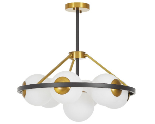 Основное фото Люстра подвесная Lumina Deco Donzano LDP 8034-7 BK+WT: Купить в Интернет магазин освещения GCSVET.RU