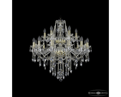 Основное фото Люстра подвесная Bohemia Ivele Crystal 1415/12+6/300/2d G: Купить в Интернет магазин освещения GCSVET.RU