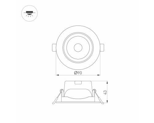 Дополнительное фото Светильник Downlight Arlight Polar 032860: Купить в Интернет магазин освещения GCSVET.RU
