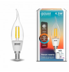 Светодиодная лампа для диммера Gauss E14 4,5W 2000-6500K прозрачная 1280112