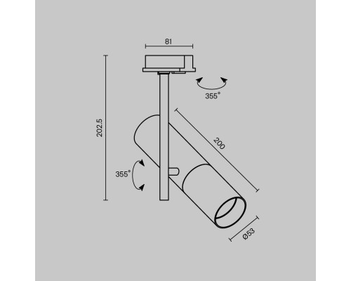 Дополнительное фото Светильник трековый Maytoni Track TR005-1-GU10-W: Купить в Интернет магазин освещения GCSVET.RU