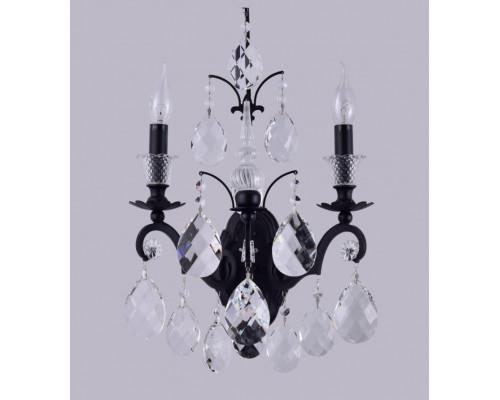 Основное фото Настенный светильник Crystal Lux Magnifico AP2 Black/Transparent: Купить в Интернет магазин освещения GCSVET.RU