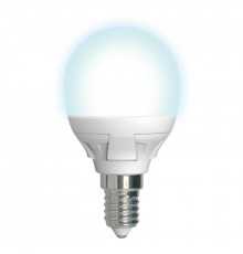Светодиодная лампа для диммера (UL-00004300) Uniel E14 7W 4000K матовая LED-G45 7W/4000K/E14/FR/DIM PLP01WH