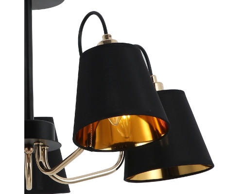 Дополнительное фото Люстра потолочная Illumico IL6120-5COU-79 BK GD: Купить в Интернет магазин освещения GCSVET.RU