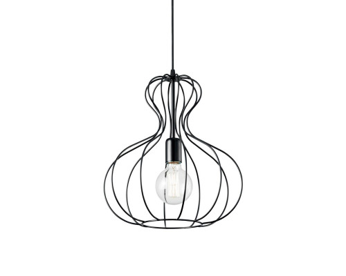 Основное фото Светильник подвесной Ideal Lux Ampolla-1 SP1 Nero 148502: Купить в Интернет магазин освещения GCSVET.RU