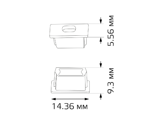 Дополнительное фото Заглушка для профиля (2 шт.) Gauss BT481: Купить в Интернет магазин освещения GCSVET.RU