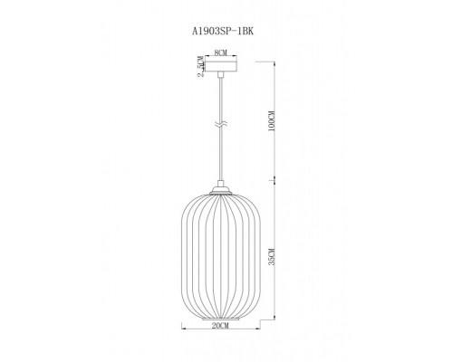 Дополнительное фото Светильник подвесной ARTE Lamp A1903SP-1BK: Купить в Интернет магазин освещения GCSVET.RU