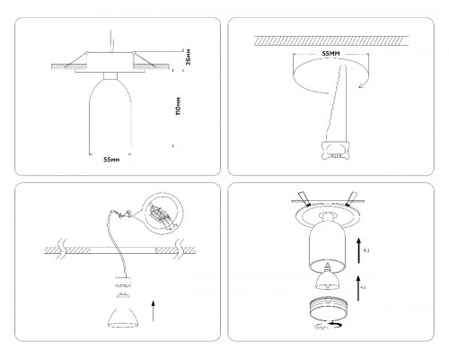 Дополнительное фото Светильник спот (встраиваемый) Ambrella Light Move TA1272: Купить в Интернет магазин освещения GCSVET.RU
