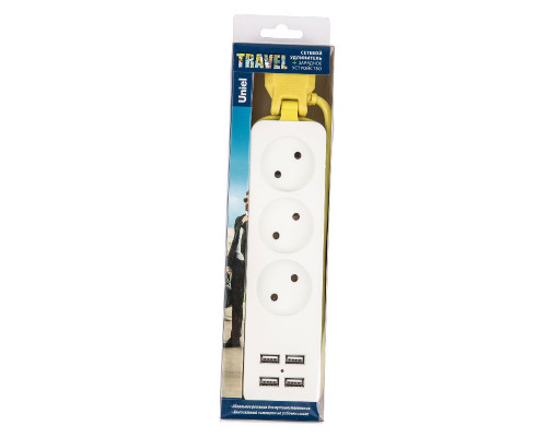 Дополнительное фото Удлинитель Uniel S-CT3-1,8U WHITE/GREEN UL-00011136: Купить в Интернет магазин освещения GCSVET.RU