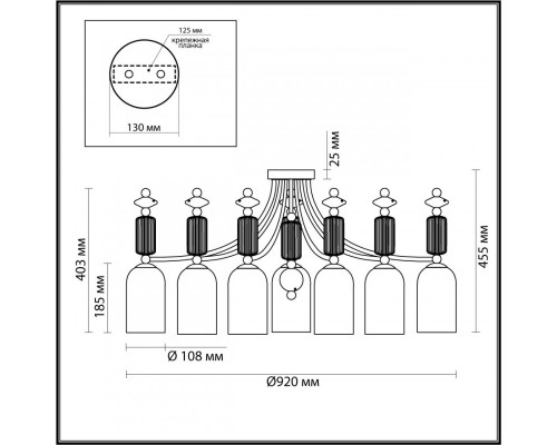 Дополнительное фото Люстра потолочная Odeon Light CANDY 4861/7C: Купить в Интернет магазин освещения GCSVET.RU