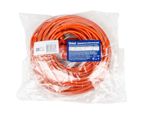 Дополнительное фото Удлинитель Uniel YX10-101 /UCK-1N/2x1,00/30M/O ORANGE UL-00010795: Купить в Интернет магазин освещения GCSVET.RU