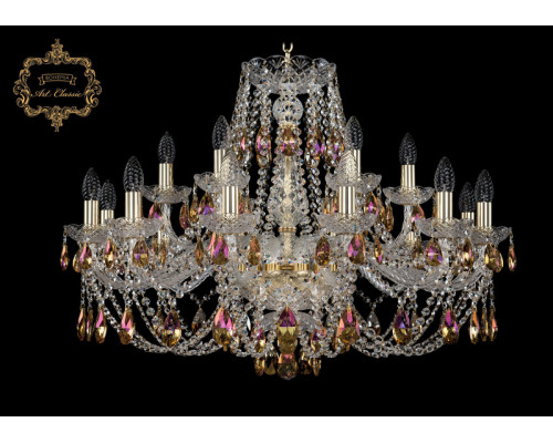 Основное фото Люстра подвесная Art Classic 11.21.12+6.300.Gd.Sp.K777: Купить в Интернет магазин освещения GCSVET.RU
