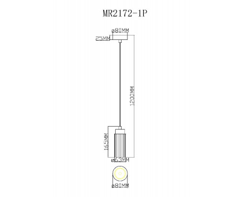 Дополнительное фото Светильник подвесной Myfar Alex MR2172-1P: Купить в Интернет магазин освещения GCSVET.RU