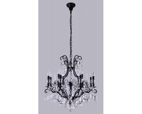 Основное фото Люстра подвесная Crystal Lux Magnifico SP13 Black/Transparent: Купить в Интернет магазин освещения GCSVET.RU