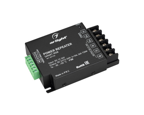 Основное фото Усилитель Arlight Smart-RGB (12-24V, 3x10A) 027125: Купить в Интернет магазин освещения GCSVET.RU