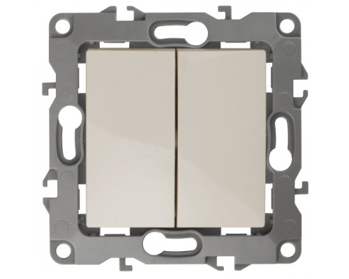 Основное фото Выключатель двухклавишный ЭРА 12 10AX 250V 12-1104-02 Б0014646: Купить в Интернет магазин освещения GCSVET.RU
