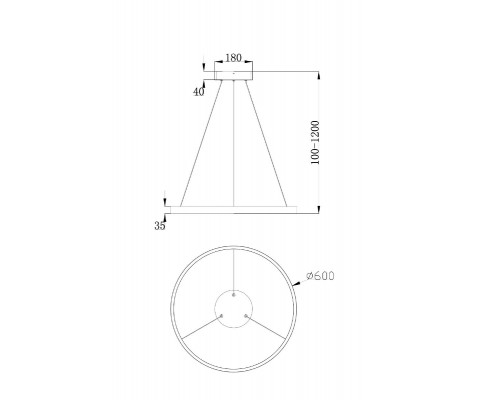 Дополнительное фото Светильник подвесной Maytoni Rim MOD058PL-L32BS4K: Купить в Интернет магазин освещения GCSVET.RU