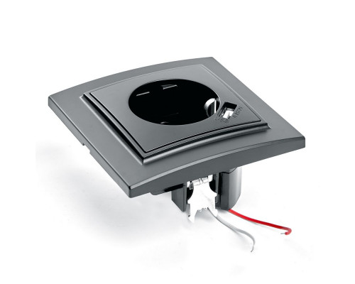 Дополнительное фото Розетка 1-местная с USB Stekker PST16-9011-03 с защитной шторкой 39480: Купить в Интернет магазин освещения GCSVET.RU