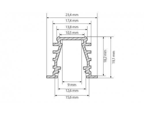 Дополнительное фото Профиль Arlight TOP-DEEP-F-2000 ANOD (K13,P15) 016971: Купить в Интернет магазин освещения GCSVET.RU