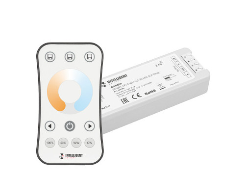 Основное фото Диммер Arlight SMART-SET-PWM-102-72-MIX-SUF White 12-24V, 2x5A, ПДУ RING 10кн, 2.4G 036184: Купить в Интернет магазин освещения GCSVET.RU