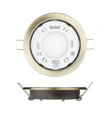 Светильник встраиваемый (UL-00005056) Uniel GX53/H2 Antique Brass 10 Prom