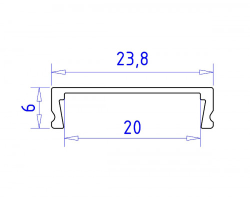Дополнительное фото Алюминиевый накладной профиль Ambrella Light Alum Profile GP1800AL: Купить в Интернет магазин освещения GCSVET.RU