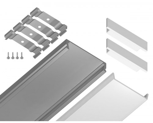 Дополнительное фото Алюминиевый накладной профиль Ambrella Light Alum Profile GP1800AL: Купить в Интернет магазин освещения GCSVET.RU