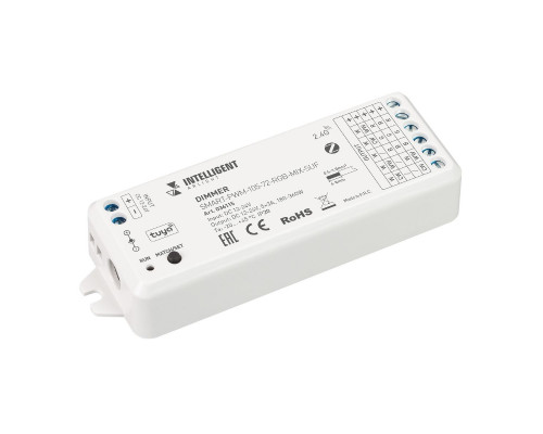 Основное фото Диммер Arlight SMART-PWM-105-72-RGB-MIX-SUF (12-24V, 5x3A, ZB, 2.4G) 036115: Купить в Интернет магазин освещения GCSVET.RU