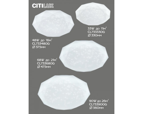 Дополнительное фото Люстра потолочная Citilux Астрон CL733480G: Купить в Интернет магазин освещения GCSVET.RU