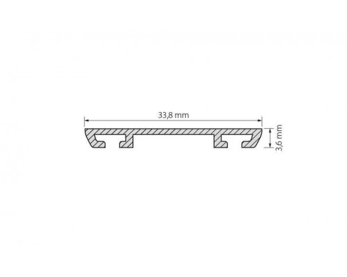 Дополнительное фото Профиль-держатель Arlight PHS-A-BASE-H3.6-2000 ANOD 019862: Купить в Интернет магазин освещения GCSVET.RU